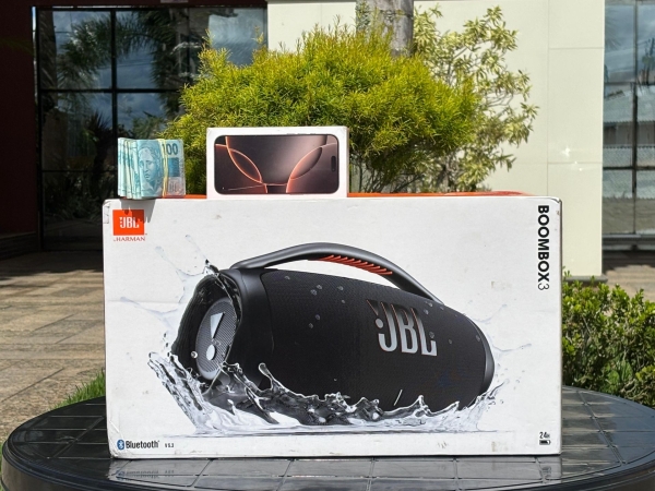 CENTENA : IPHONE 16 PRO MAX  + JBL BOOMBOX 3 OU 12.000,00 MIL NO PIX SORTEIO 09 DE AGOSTO